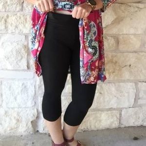 Black Buttery Soft Capris